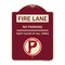 Signmission Fire Lane No Parking Keep Clear All Times Heavy-Gauge Aluminum Sign, 24" x 18", BU-1824-24004 A-DES-BU-1824-24004 - alternate 1
